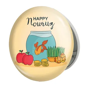 آینه جیبی خندالو طرح نوروز مدل تاشو کد 24581 