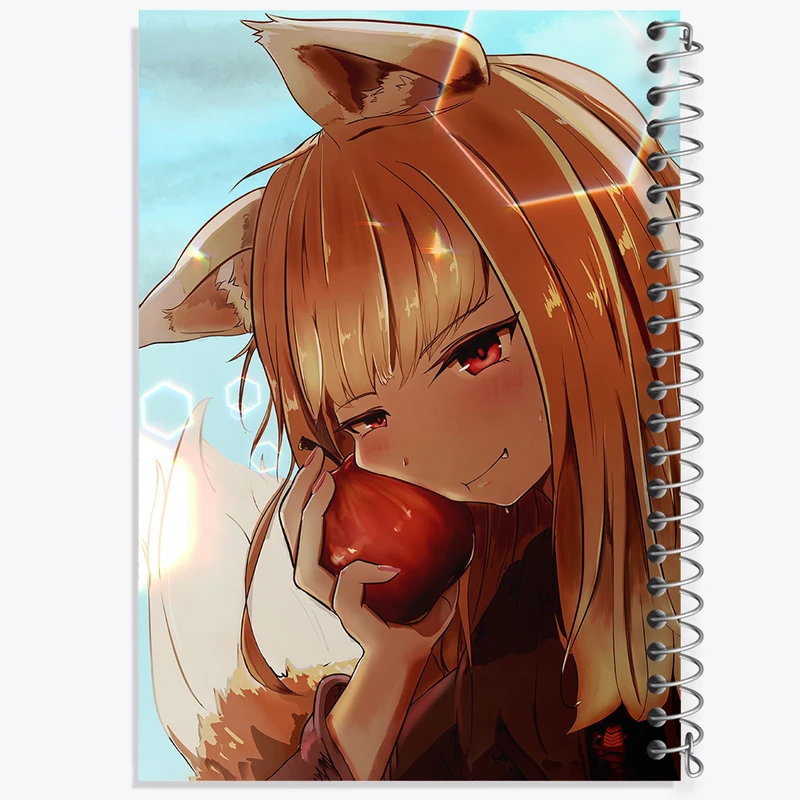 دفتر نقاشی 50 برگ خندالو طرح هولو انیمه ادویه و گرگ کد 36128