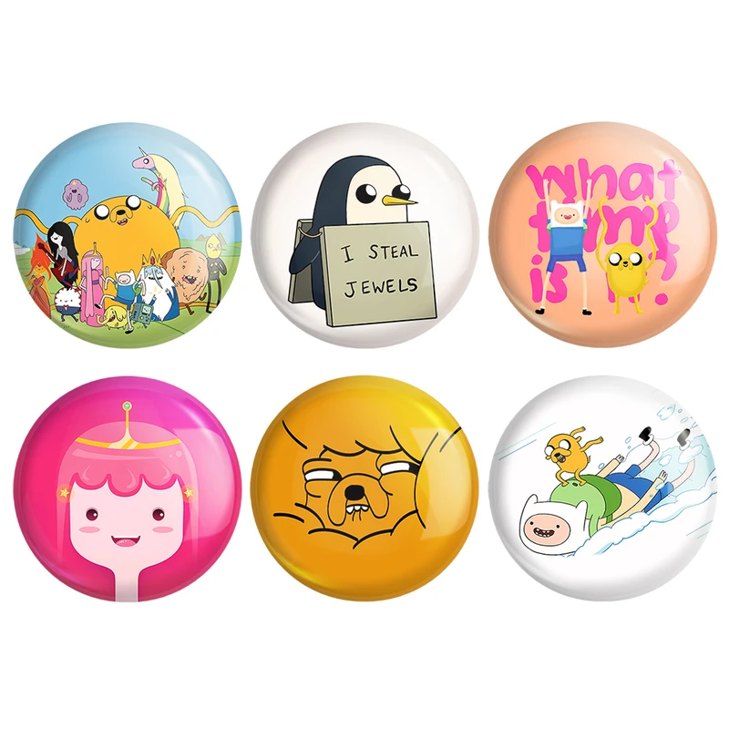 مگنت خندالو طرح وقت ماجراجویی Adventure Time کد 1235A مجموعه 6 عددی