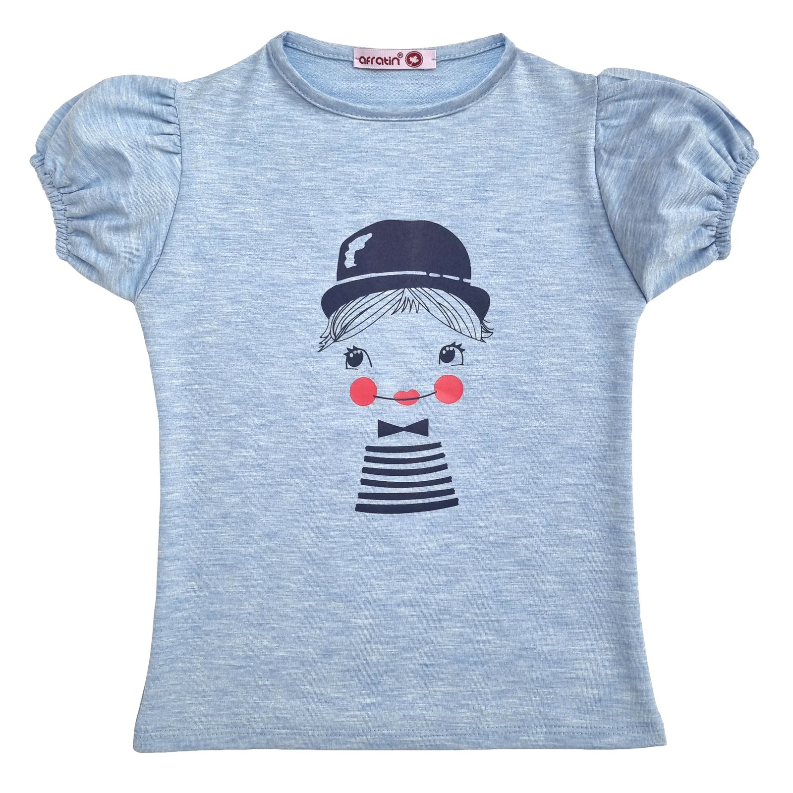 تی شرت دخترانه افراتین مدل دلقک رنگ آبی -  - 2
