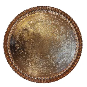 سینی مسی مدل قلم زنی کد 518506