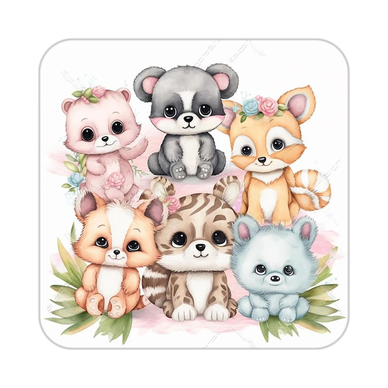 زیر لیوانی کاکتی طرح حیوانات کارتونی مدل mp28558