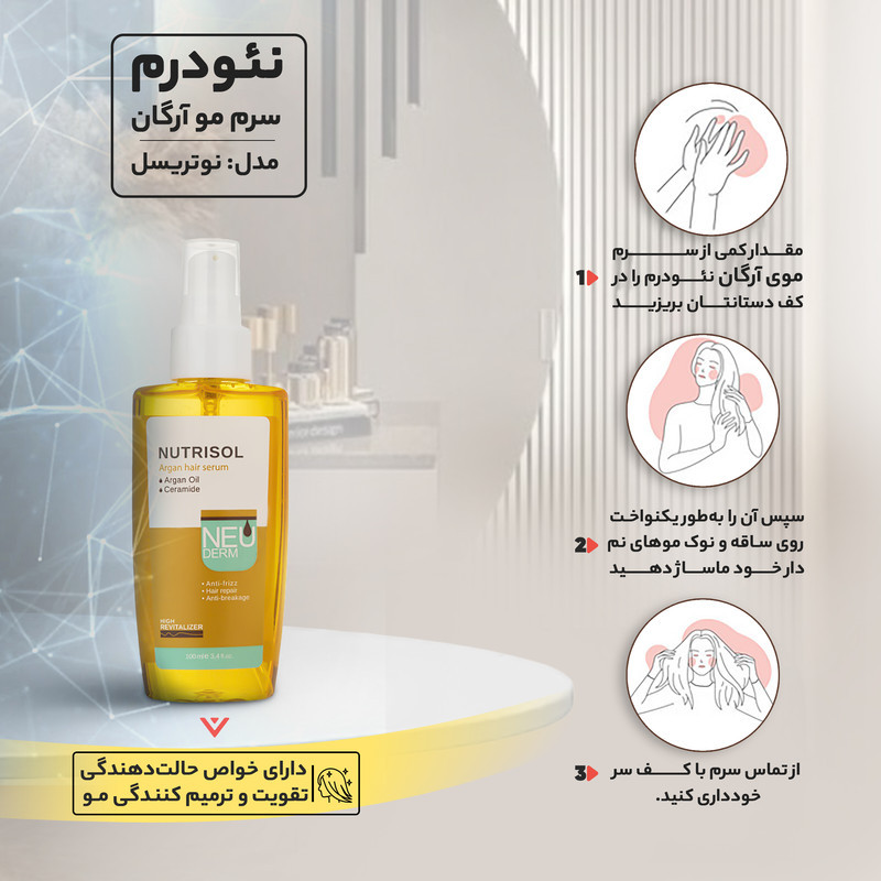 سرم مو نئودرم مدل نوتریسل حجم 100 میلی لیتر بسته دو عددی