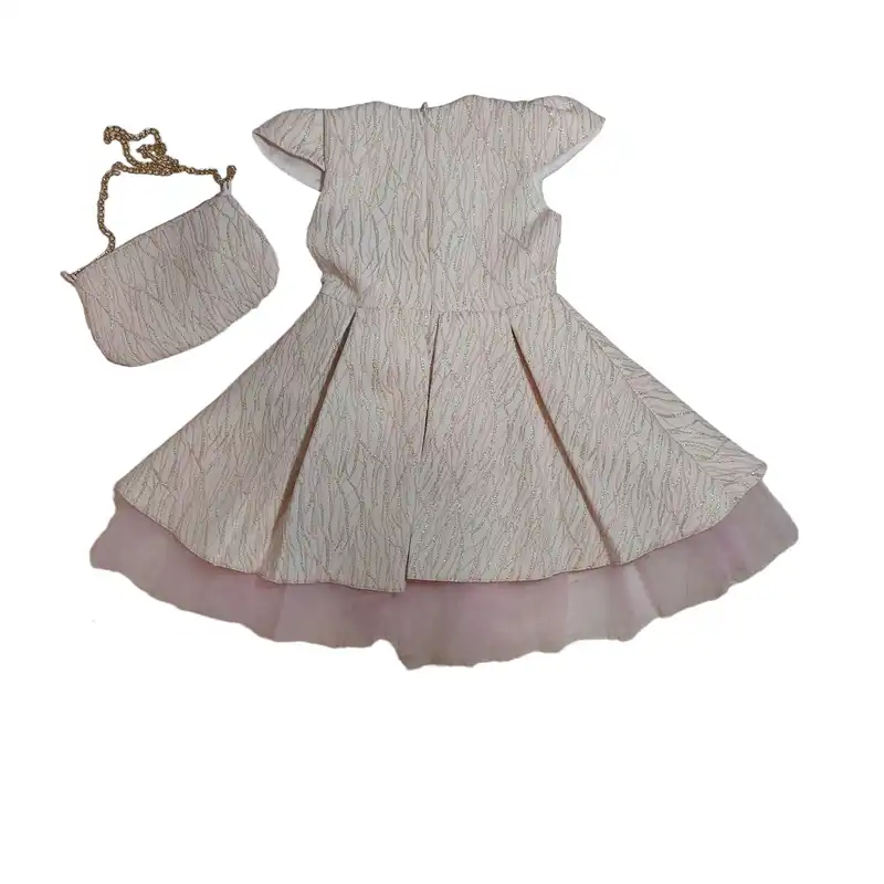 پیراهن دخترانه مدل لمه ASH563 به همراه کیف