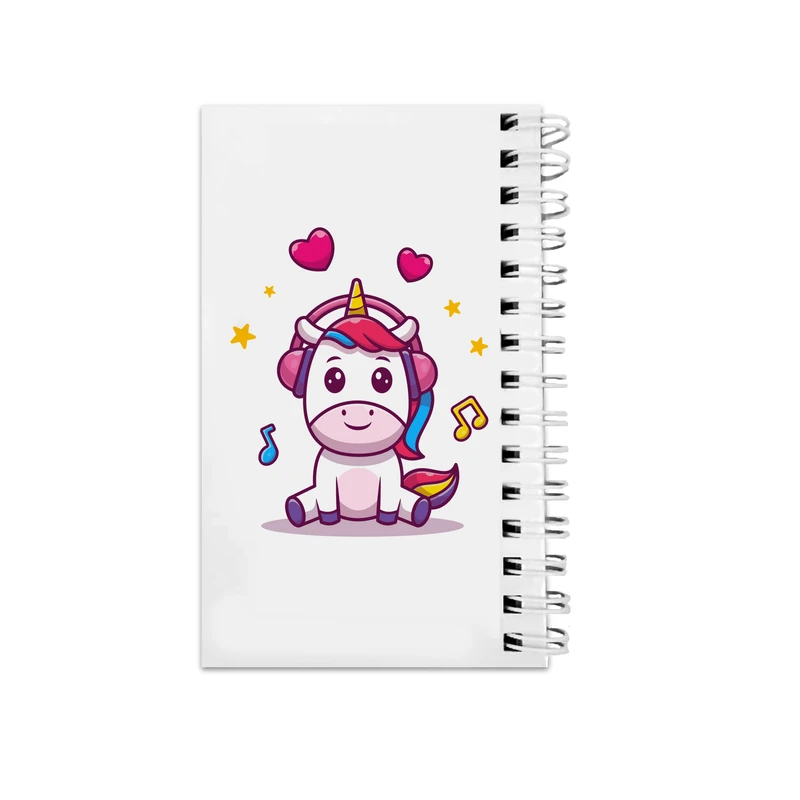 دفترچه یادداشت مدل to do list طرح یونیکورن و موسیقی کد bambi08526