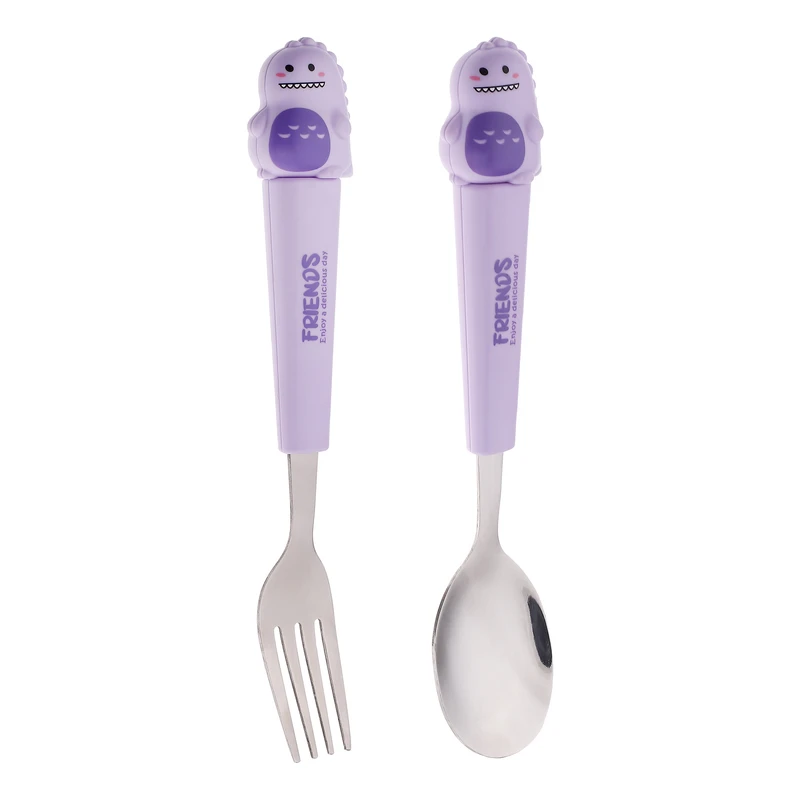 قاشق و چنگال کودک مدل Friends بسته 2 عددی