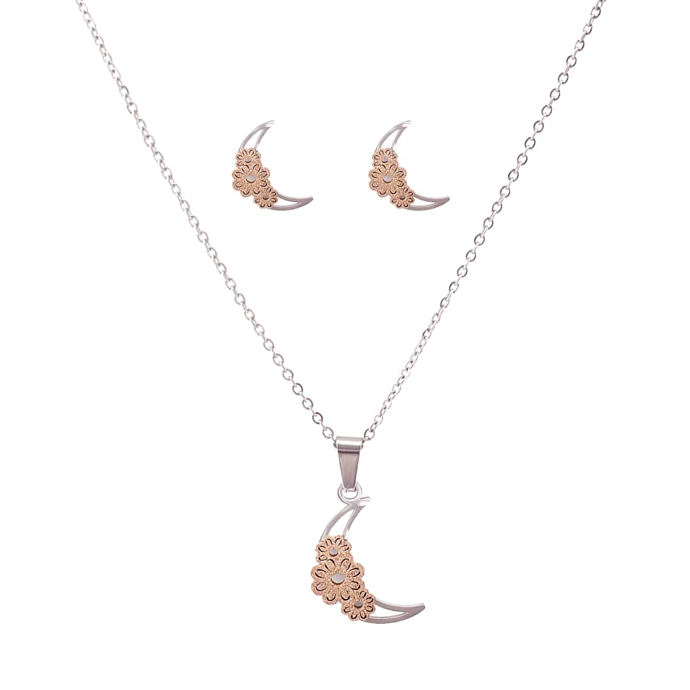 نیم ست  زنانه  طرح  ماه  و  گل  کد  763