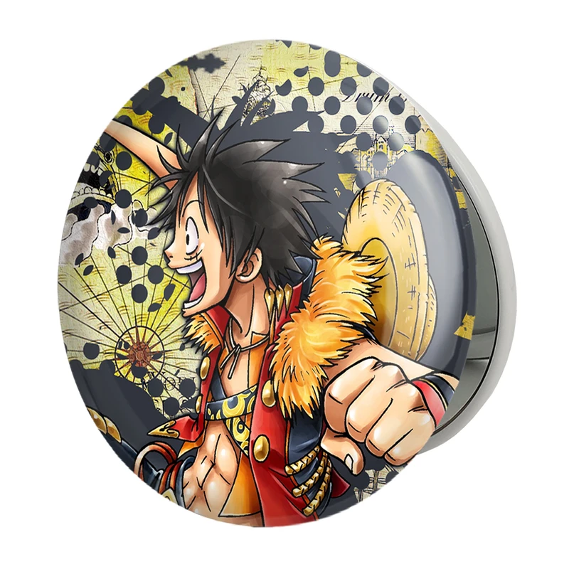 آینه جیبی خندالو طرح لوفی دی مانکی انیمه وان پیس One Piece مدل تاشو کد 11406 