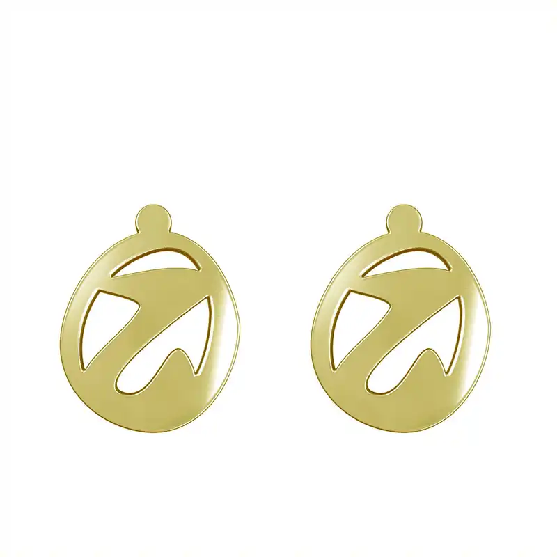 گوشواره طلا 18 عیار زنانه مدوپد مدل هندسی کد GA1-16150