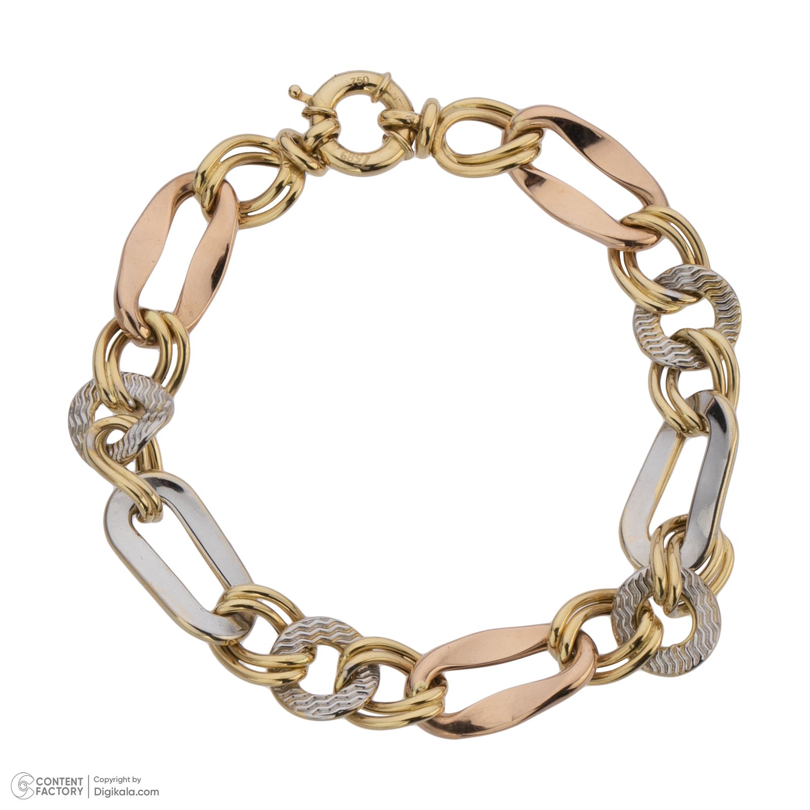 دستبند طلا 18 عیار زنانه مایا ماهک مدل MB1668 -  - 3