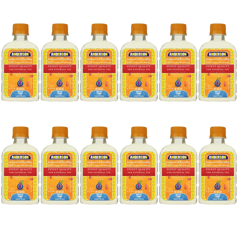 پارافین مایع صنعتی اندرسون مدل S200 حجم 250 میلی لیتر بسته 12 عددی