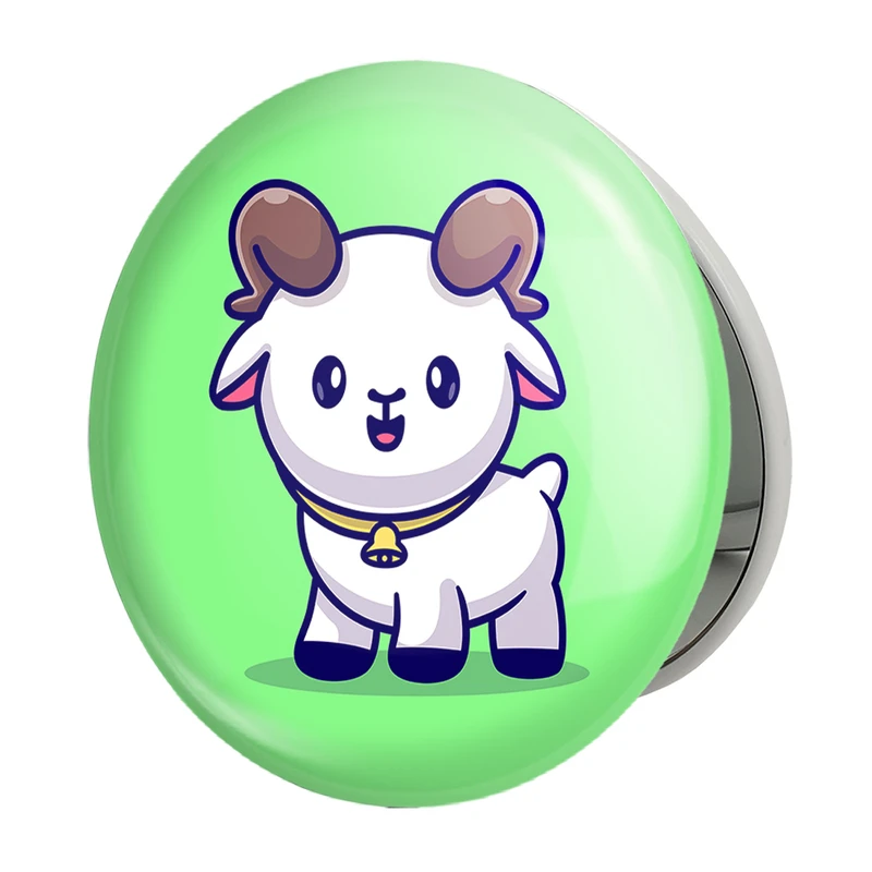 آینه جیبی خندالو طرح حیوانات بامزه بز مدل تاشو کد 25422 