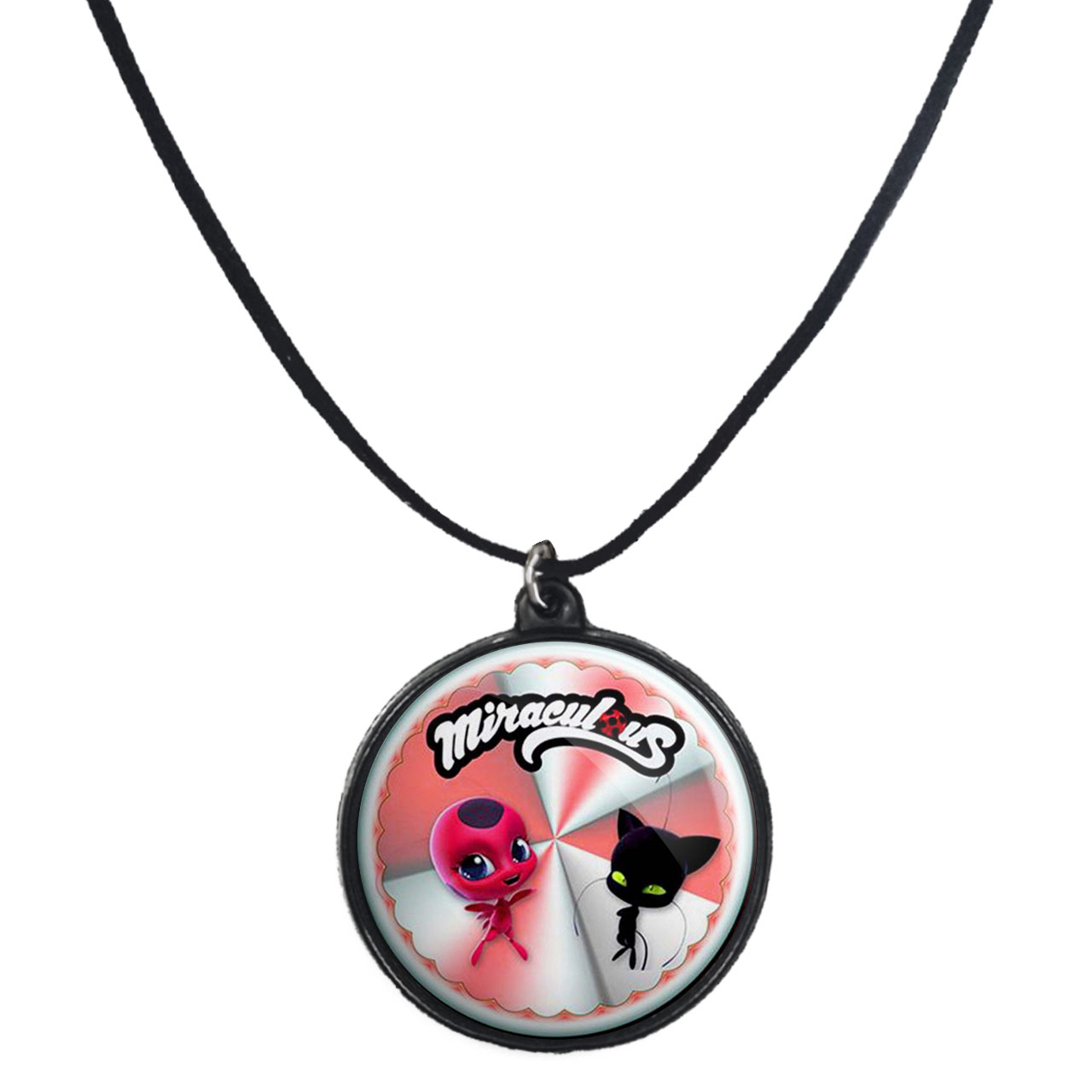 گردنبند پرمانه طرح کفشدوزکی کد pmb.1504 مدل دو طرفه