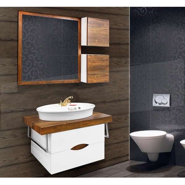 ست کابینت روشویی کاسپین مدل سیلور به همراه آینه و باکس