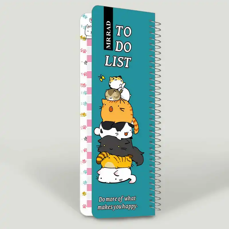 دفترچه یادداشت مستر راد مدل to do list طرح گربه فانتزی کد cat kawaii 1545