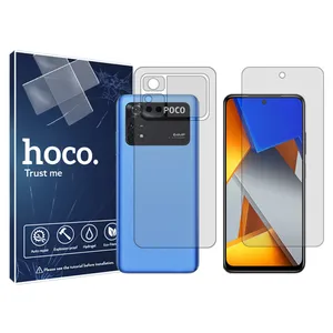 Hoco HyGEL model transparent screen protector suitable for Xiaomi Poco M4 Pro 5G mobile phone with back protector