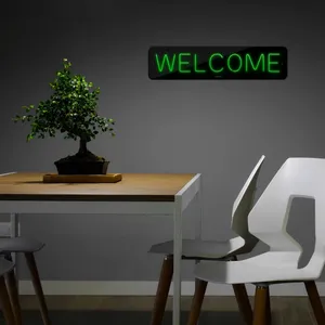 چراغ دیواری نئون دیزاین طرح Welcome-BL_GR
