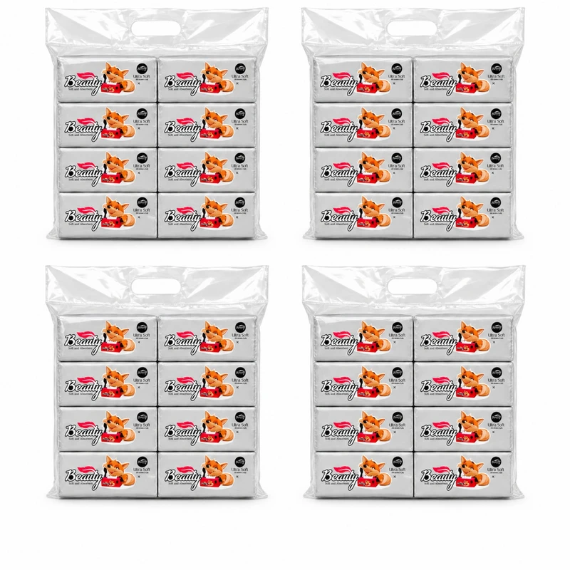 دستمال کاغذی 200 برگ دولایه بیوتی سکرت مدل B12800 چهار بسته 8 عددی