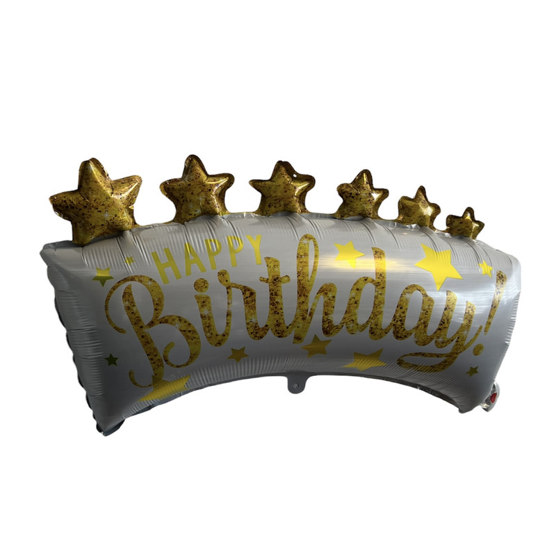 بادکنک فویلی پارتی لند تهران مدل شیش ستاره happy birthday کد 1254