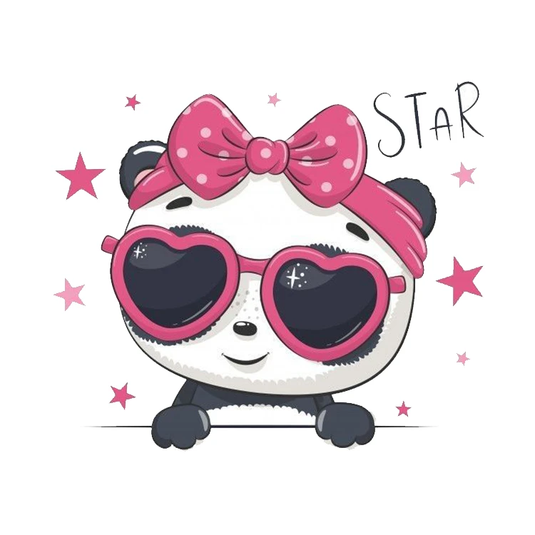 استیکر پارچه و لباس پاد آفرین مدل پاندا کد 346