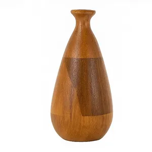 گلدان چوبی مدل استوانه