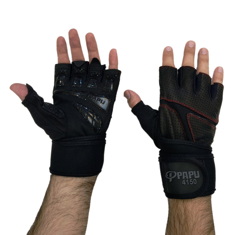 دستکش دوچرخه سواری مدل کف ژله دار کد PAPU 4150 2XL
