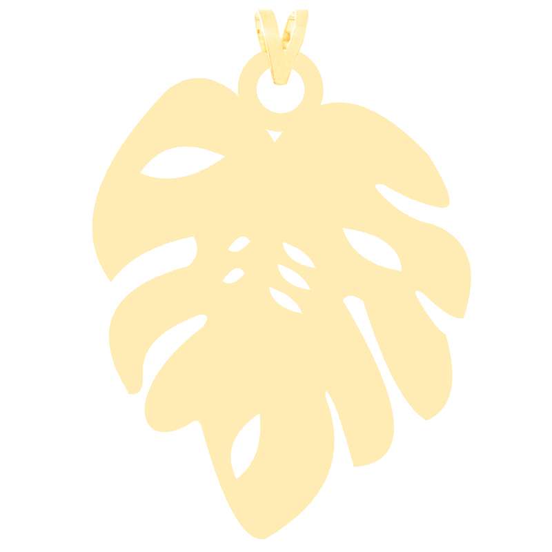 آویز گردنبند طلا 18 عیار زنانه کرابو طرح برگ مدل Kr3704