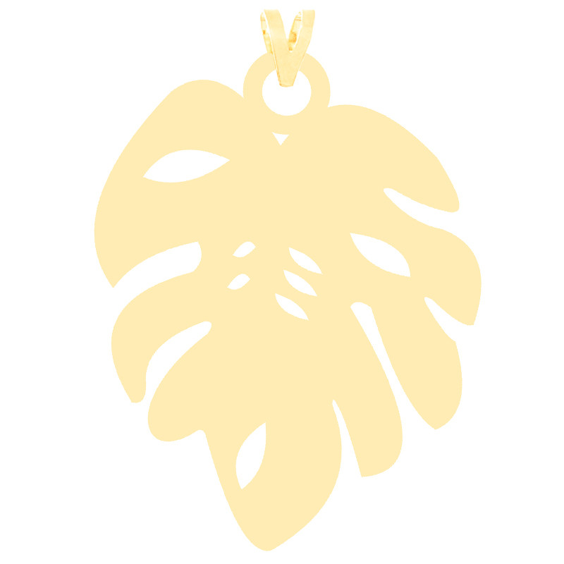 آویز گردنبند طلا 18 عیار زنانه کرابو طرح برگ مدل Kr3704