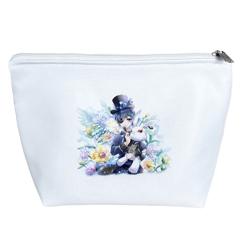 کیف لوازم آرایش دخترانه خندالو مدل شیل انیمه خادم سیاه کد 1324