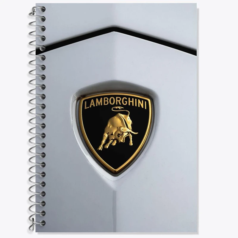 دفتر زبان 50 برگ خندالو مدل دو خط طرح لامبورگینی Lamborghini کد 30627