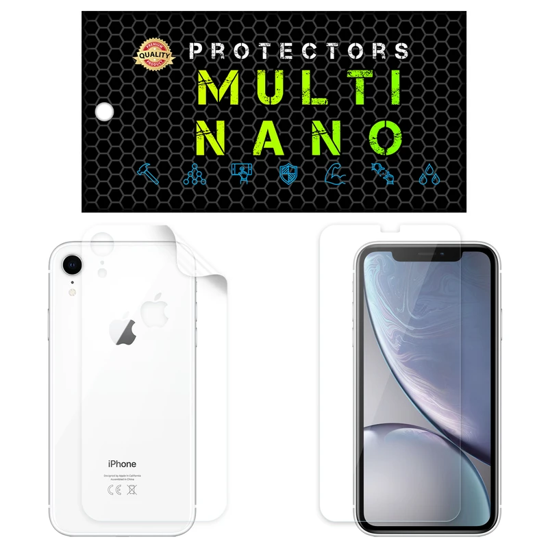 محافظ صفحه نمایش مولتی نانو مدل X-SFT مناسب برای گوشی موبایل اپل iPhone XR به همراه محافظ پشت