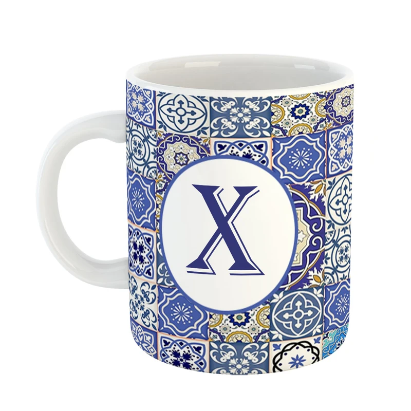 ماگ پادآفرین مدل فانتزی طرح حرف X کد 29