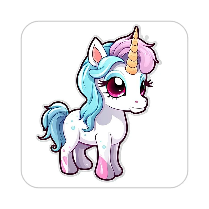 زیر لیوانی کاکتی طرح اسب تک شاخ و یونیکورن مدل mp30532