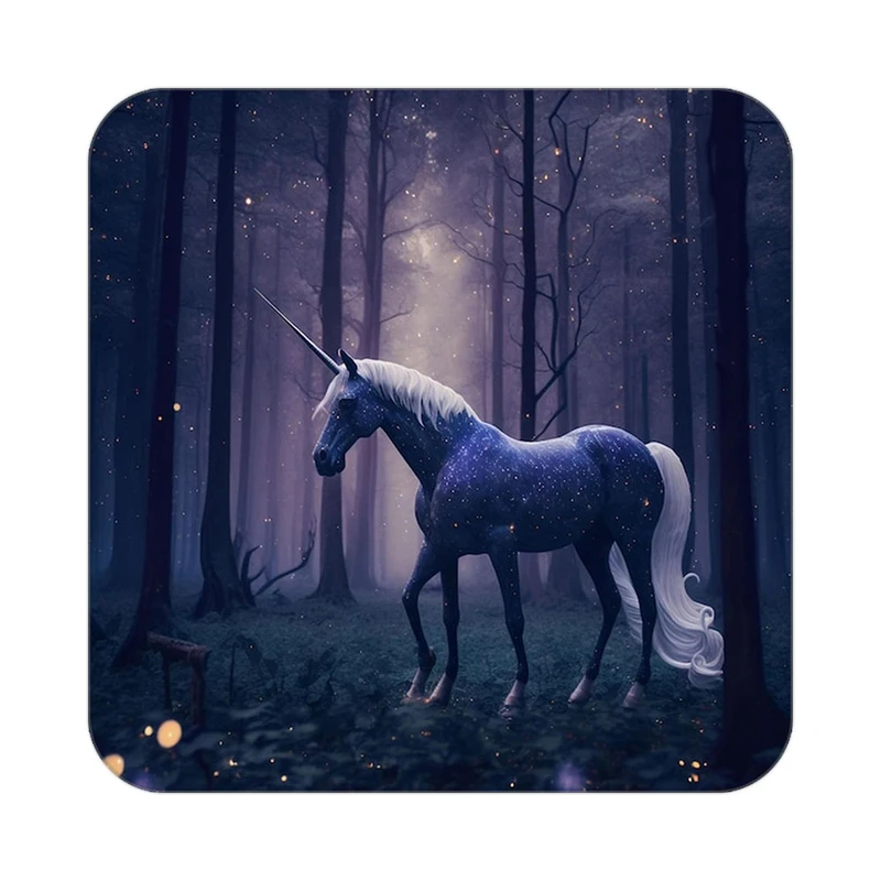 زیر لیوانی کاکتی طرح اسب تک شاخ و یونیکورن مدل mp32832