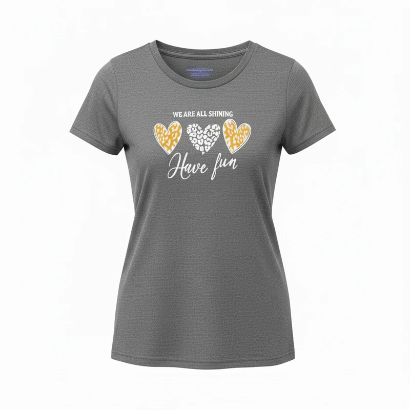 تی‌شرت آستین کوتاه زنانه مدل قلبی کد 1232