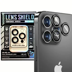 محافظ لنز دوربین لنز شیلد مدل لاکچری مناسب برای گوشی موبایل اپل IPhone 15 Pro / 15 Pro Max