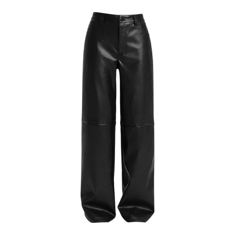 شلوار بگ زنانه ال سی وایکیکی مدل چرم آستردار