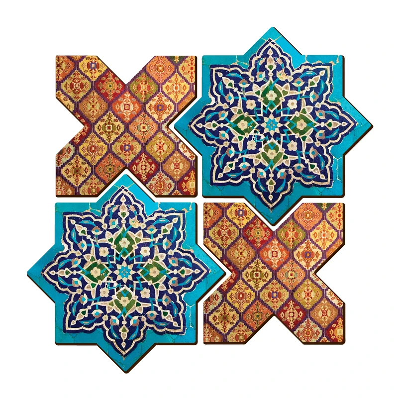 زیر لیوانی مدل کاشی مجموعه 4 عددی