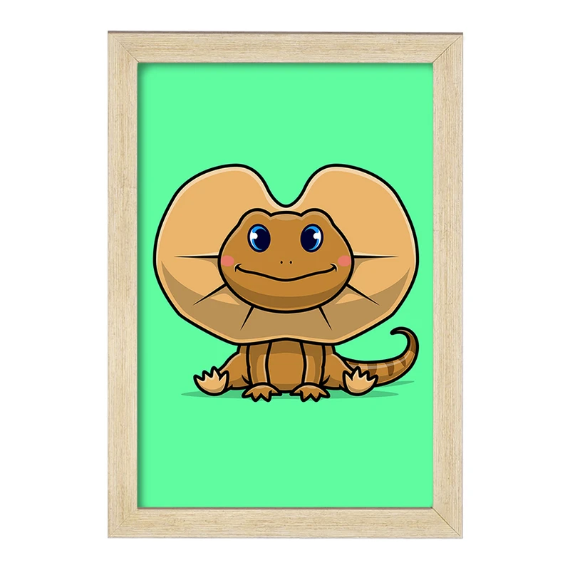 تابلو خندالو مدل حیوانات بامزه مارمولک کد 29642