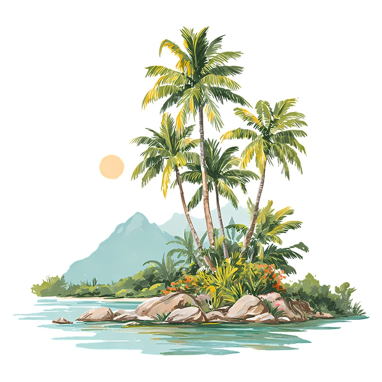 استیکر پارچه و لباس پاد آفرین مدل منظره کد S5978