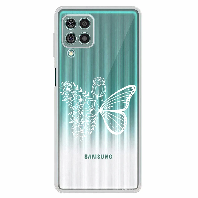کاور مگافون طرح دختر پروانه ای مدل C53-W مناسب برای گوشی موبایل سامسونگ Galaxy A22 4G
