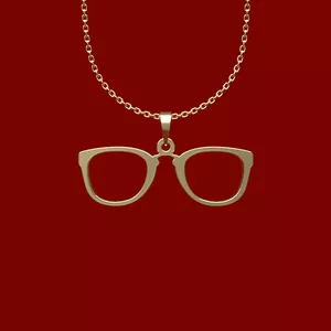 گردنبند طلا 18 عیار زنانه مدوپد مدل عینک کد Q2-1-1184