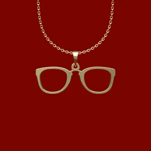 گردنبند طلا 18 عیار زنانه مدوپد مدل عینک کد Q2-1-1184