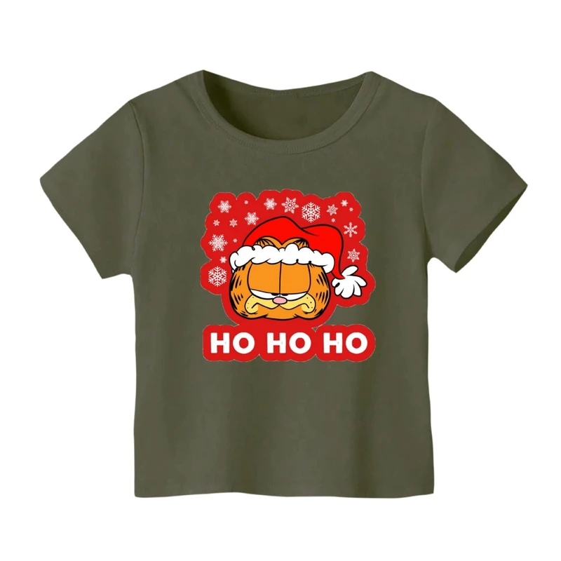 تی شرت آستین کوتاه بچگانه مدل گارفیلد کریسمس