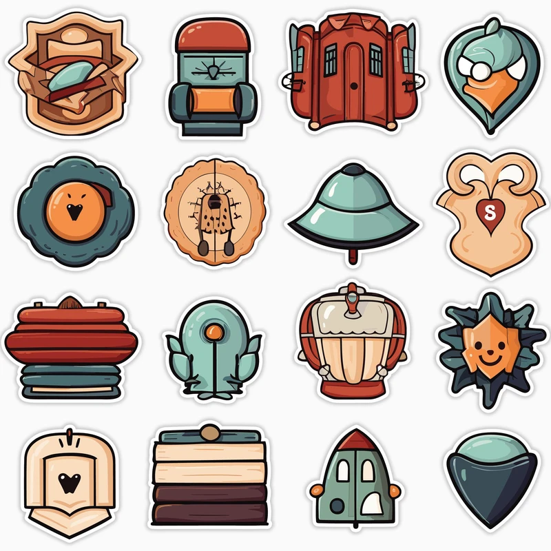 استیکر لپ تاپ و موبایل بووم طرح بازگشت به مدرسه کد MA43 مجموعه 16 عددی