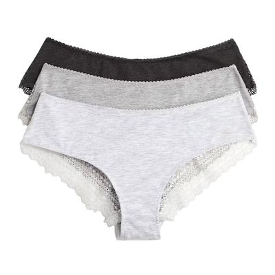 شورت اسلیپ نخی زنانه اچ اند ام مدل 1213860 مجموعه 3 عددی