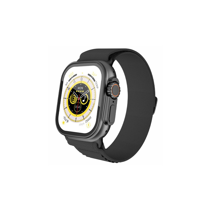 ساعت هوشمند آمایا مدل X9+ Ultra2 با قابلیت مکالمه، کنترل موسیقی (Music Player)، صفحه نمایش لمسی، کنترل سطح اکسیژن خون بند پارچه‌ای