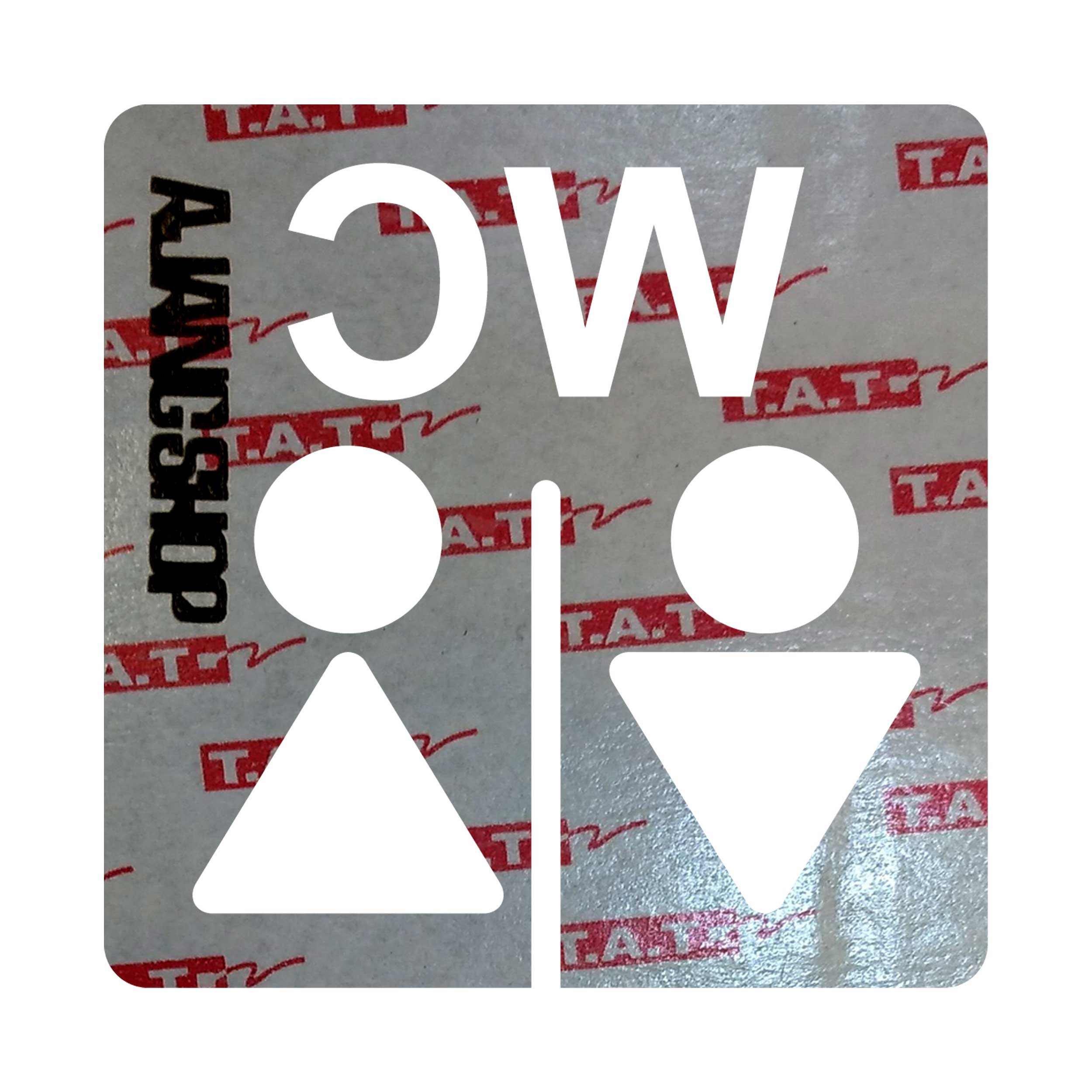 تابلو نشانگر آژنگ طرح سرویس بهداشتی مردانه و زنانه کد I-CL-W061