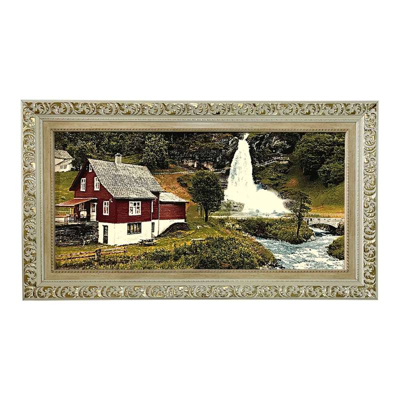 تابلو فرش ماشینی طرح دستبافت مدل آبشار کد 7674