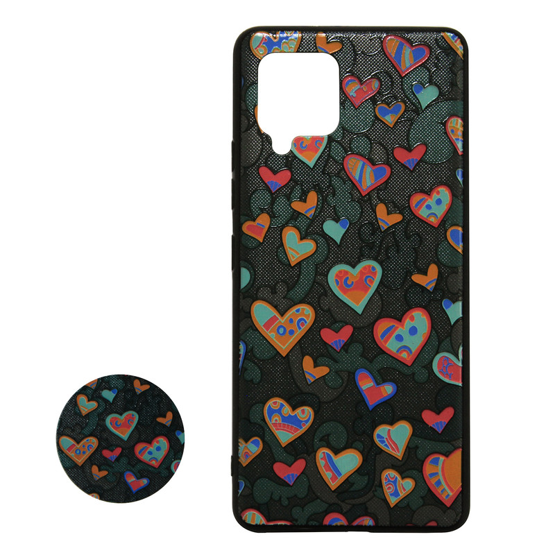 کاور مدل ColorHeart کد LD-01 مناسب برای گوشی موبایل سامسونگ Galaxy A42 به همراه پایه نگهدارنده